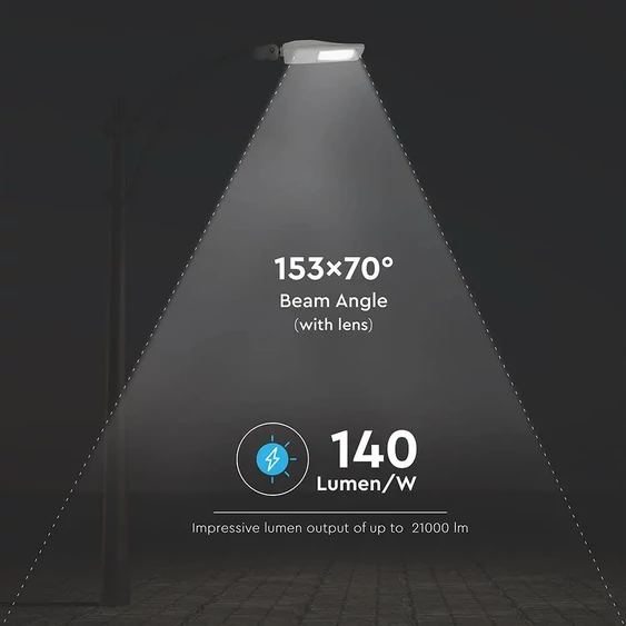 LED Street Light SAMSUNG CHIP - 150W 6400K Clas II Aluminium  Dimmable 140LM/W