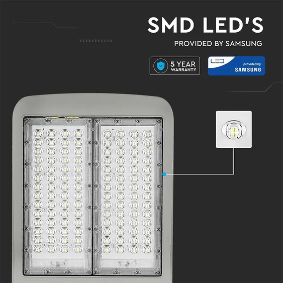 LED Street Light SAMSUNG CHIP - 150W 5000K Clas I Aluminium  Dimmable 140LM/W