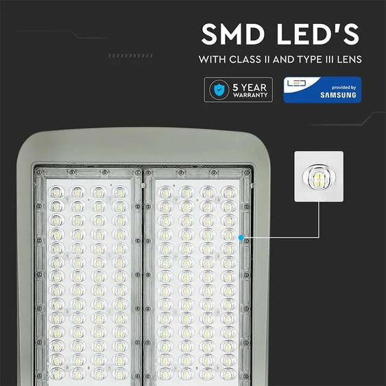 LED Street Light SAMSUNG CHIP - 200W 6400K Clas II Aluminium  Dimmable 140LM/W