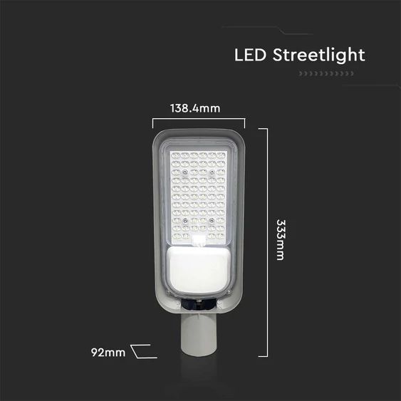 V-TAC utcai LED lámpa, térvilágító ledes lámpatest 30W hideg fehér - SKU 7887
