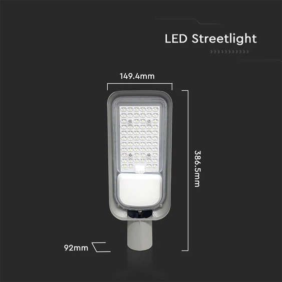 V-TAC utcai LED lámpa, térvilágító ledes lámpatest 50W hideg fehér - SKU 7889