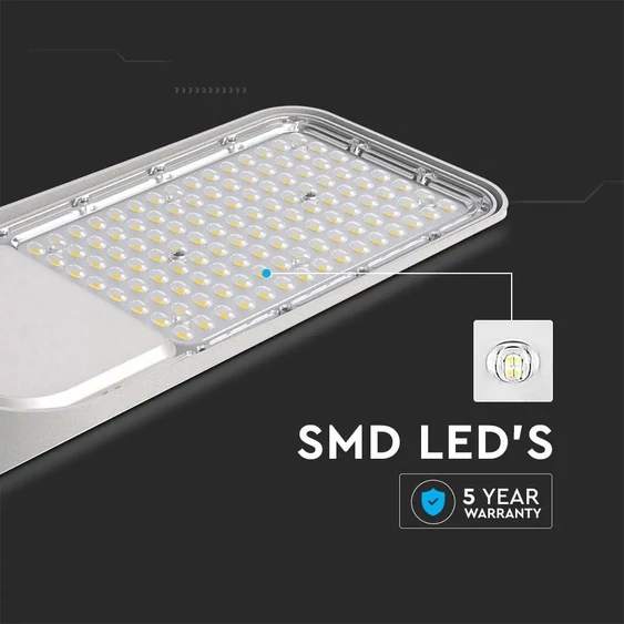 V-TAC utcai LED lámpa, térvilágító ledes lámpatest 70W hideg fehér, 110 Lm/W - SKU 20439