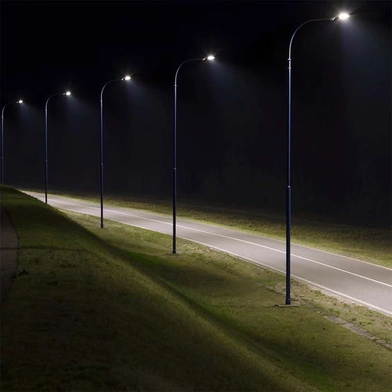 V-TAC utcai LED térvilágító, 30W, hideg fehér, fekete házas - SKU 10207