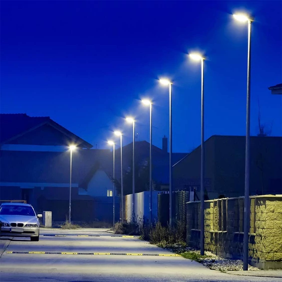 V-TAC utcai LED térvilágító, 50W, hideg fehér, fekete házas - SKU 10209