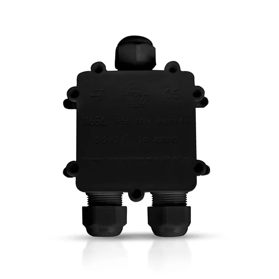 Waterproof Black Terminal Block 8-12mm IP68