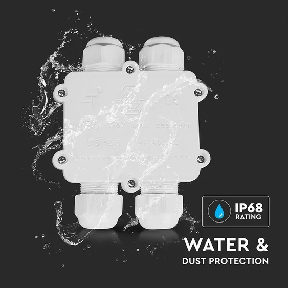 Waterproof White 4 Pin Terminal Block 8-12mm IP68