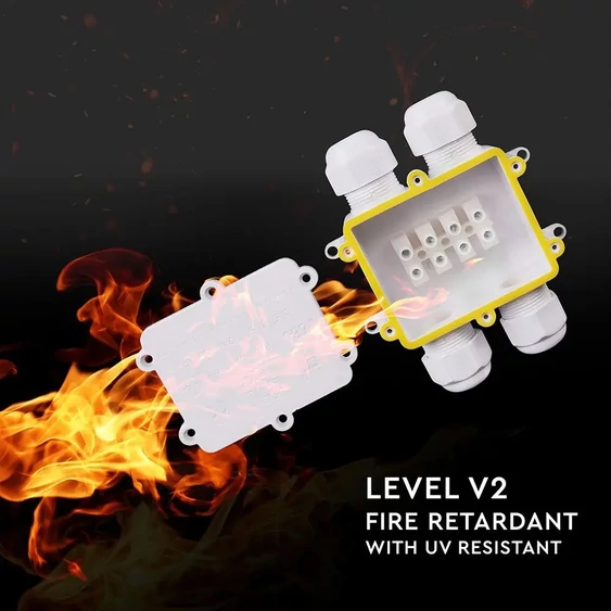 Waterproof White 4 Pin Terminal Block 8-12mm IP68