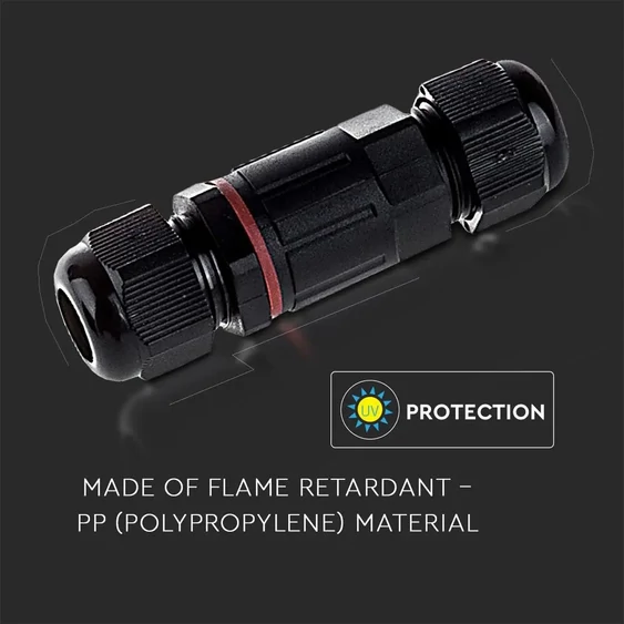 Waterproof Box With Connector Black