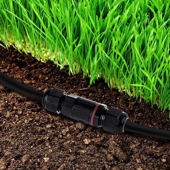 Waterproof Box With Connector Black