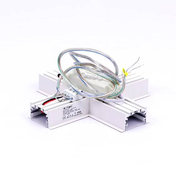 V-TAC fehér, 70mm X alakú toldó süllyeszthető lineáris LED lámpákhoz 16W természetes fehér - SKU 393