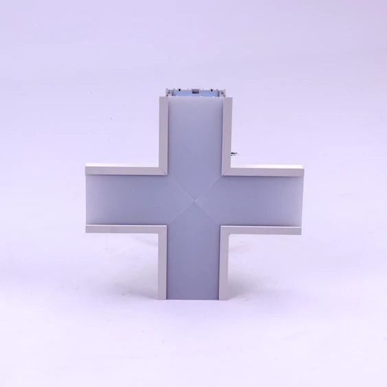 V-TAC fehér, 90mm X alakú toldó süllyeszthető lineáris LED lámpákhoz 16W természetes fehér - SKU 399