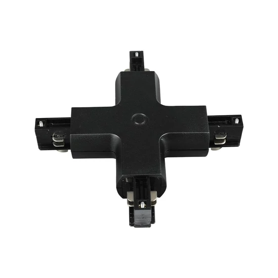 V-TAC X alakú tracklight sín csatlakozó, fekete - SKU 3526