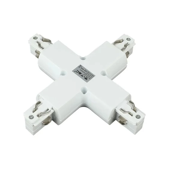 V-TAC X alakú tracklight sín csatlakozó, fehér - SKU 3527