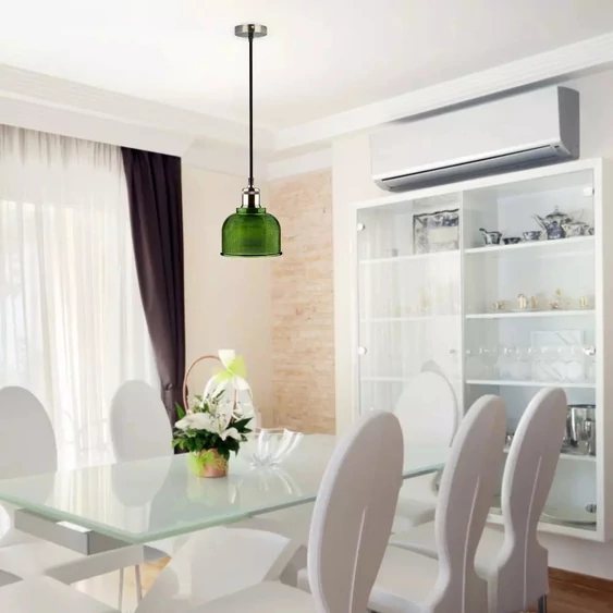 V-TAC zöld üveg csillár, függeszték E27 foglalattal - SKU 3734