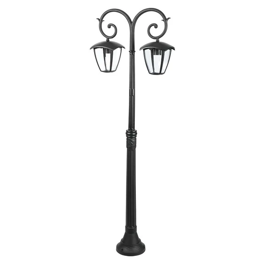 Pole Lamp 2XE27 1410mm IP44 Black
