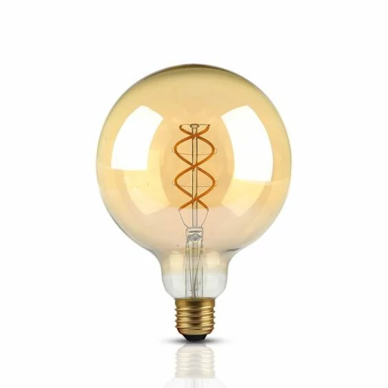V-TAC 5W borostyán E27 meleg fehér dimmelhető filament LED égő - SKU 7415