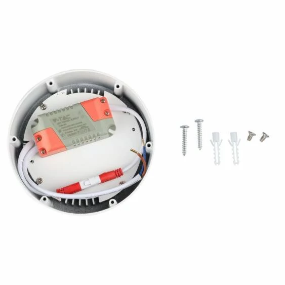 V-TAC falon kívüli mennyezeti kerek LED panel 8W hideg fehér - SKU 4803